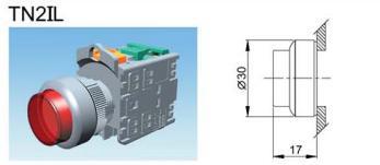 优惠價销售正宗台湾 天得tendTN2照光式凸头按鈕TN2-IL2G-L1A