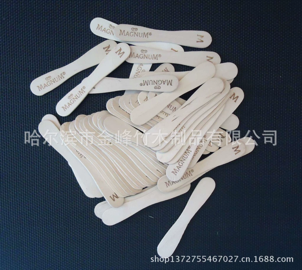 Низкая цена продажи различных спецификаций деревянных одноразовых бумажных совок для мороженого в упаковке.