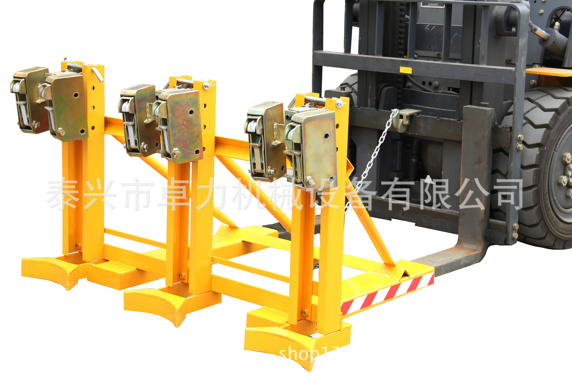 山东直销轻型三桶双鹰嘴油桶夹具，塑料桶铁桶两用夹具