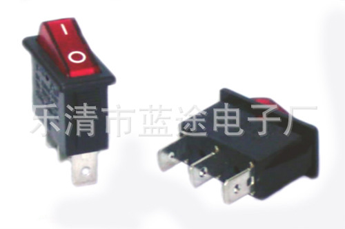 专业KCD3三脚带灯两脚不带灯 翘板开关KCD3三脚三档