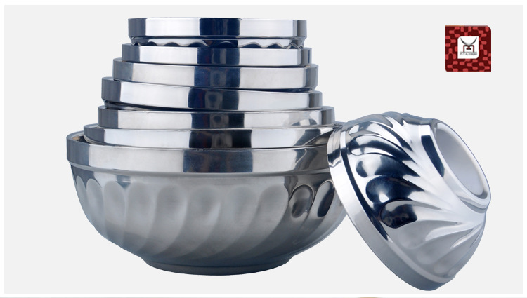 不銹鋼雙層玉蘭碗隔熱