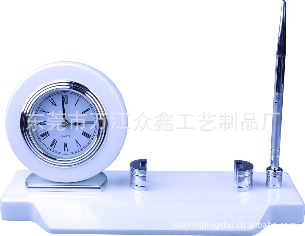 Clock pen holder business card holder three-in-one office decor office gift D6023W-S