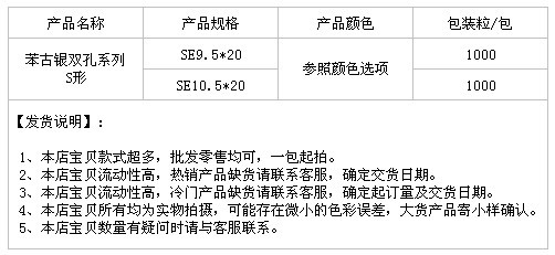 苯古银双孔系S形