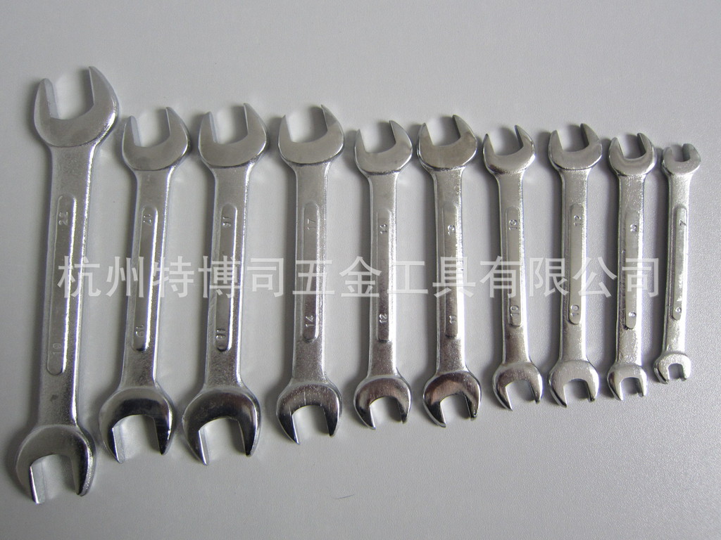 【规格齐全】凸筋双头开口扳手 45# 抛光电镀 6*7mm