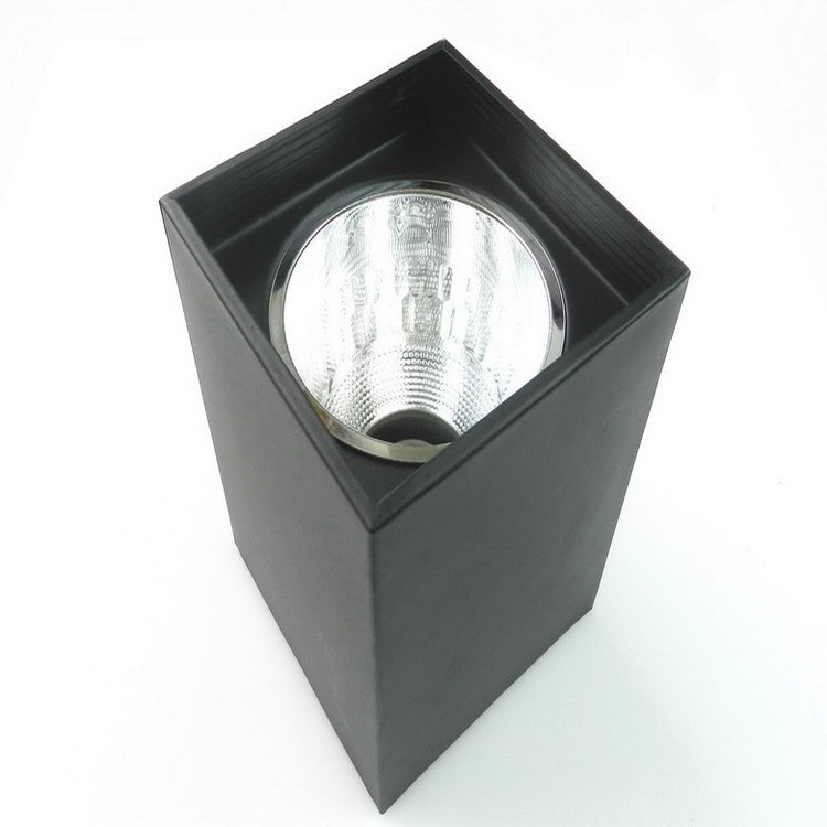 供应优质工程筒灯、酒店筒灯、商业照明4寸方形明装筒灯黑.白色|ms