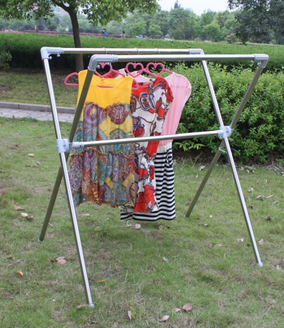 Household On behalf of fold to ground stretching combination Night market Stall up thickening X-type Clothes hanger