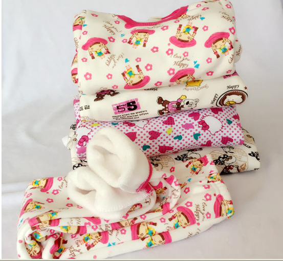 Children's Thermal Intimates Tops Single Piece Boys and Girls Intimates Fleece-lined Thickeneding Kidsren's Warm Autumn and Winter Long-sleeved New Style
