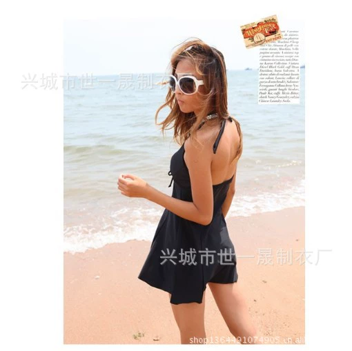 One-piece Swimsuit Women, Plus Size 3XL–5XL, V-neck with Triangle Bottom