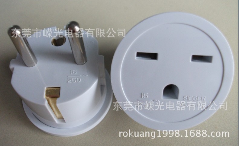 GS-252 美转欧式插头 欧洲转换器 Schuko插头 欧规适配器