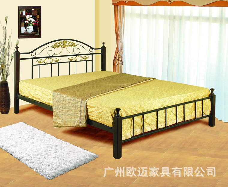 厂家直销组合金属床，批发宿舍员工钢木床定做上下床单人床
