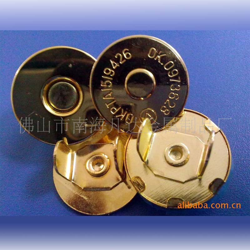 Manufactor Direct selling Gold-plated machining customized Magnetic Button Magnetic Button for Luggage