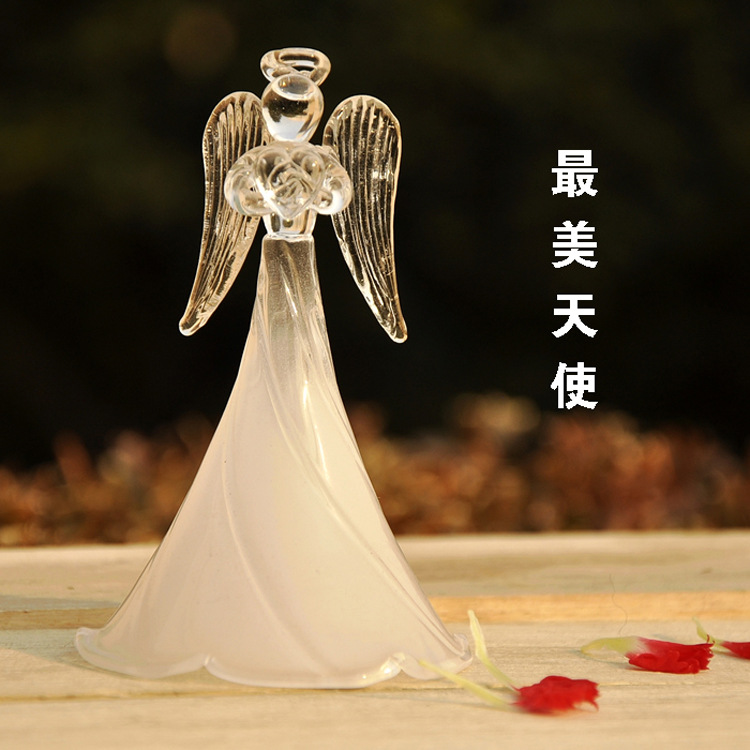 Vidrio bendición Ángel campanas de viento estilo novia/chica regalo creativo regalo de boda