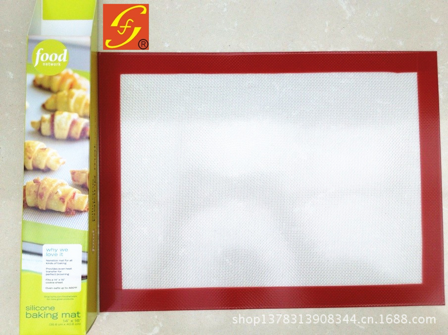 精包装30*40cm玻璃纤维硅胶垫 糖艺不粘垫 马卡龙硅胶垫 烤箱垫