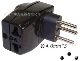WDS-11A 4.0MM 嵌入式瑞士插头 瑞士设备转换器 一转三充电器