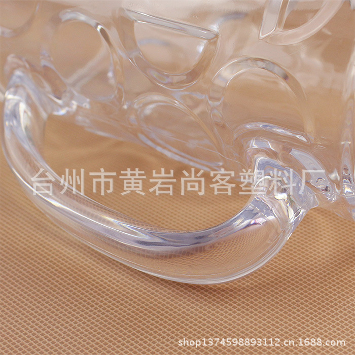 Taza de cerveza de gran tamaño de plástico taza de piña con mango taza de cerveza olla 1000ml comercio exterior