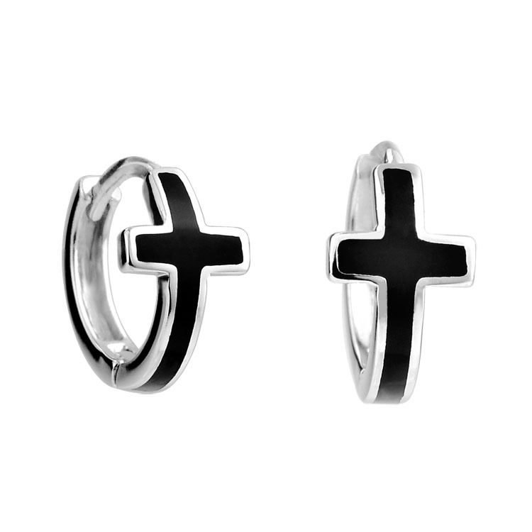 925 pendientes de plata de ley pendientes cruzados al por mayor de los hombres y las mujeres pendientes de moda de estilo coreano todo-juego