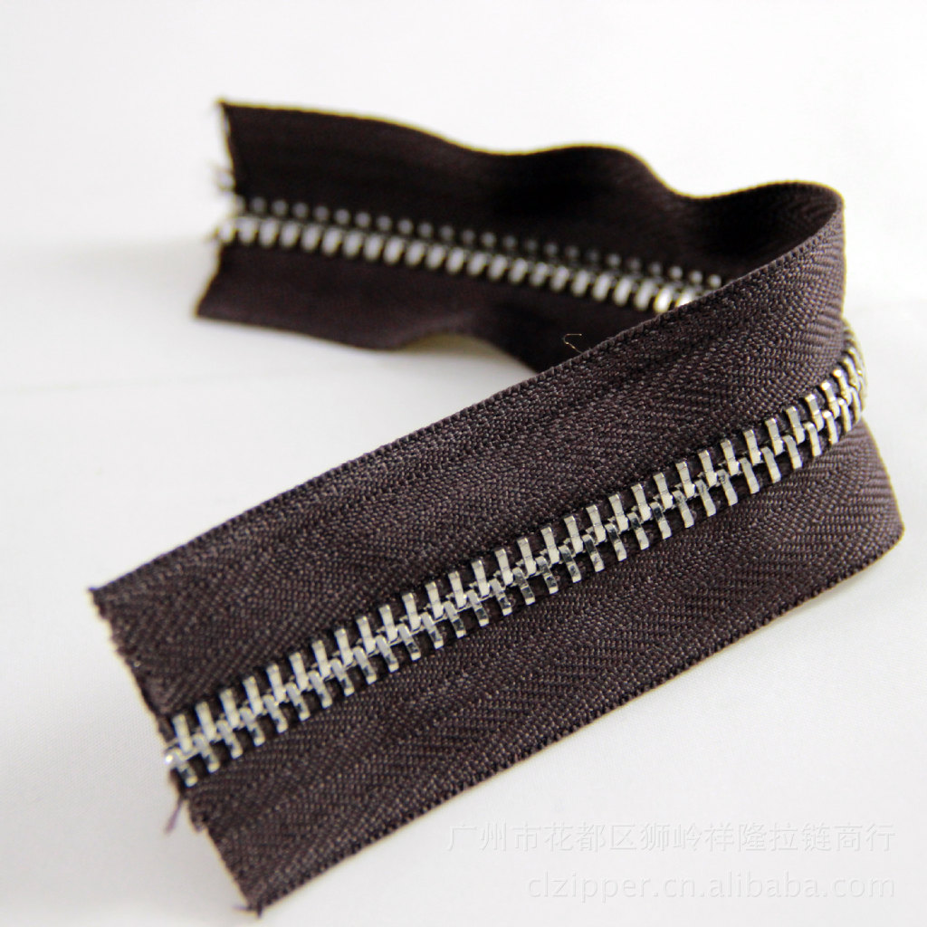 5#白金普通单拉码装拉链 5号金属铜涤纶拉链批发 零售