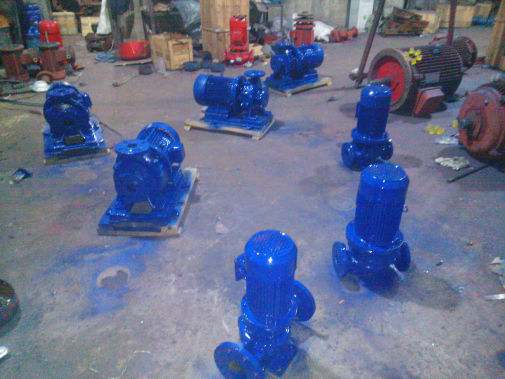 供应系列立式管道泵ISG65-100；不锈钢，铸铁管道泵。排污泵