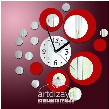 Selling Creative home Background Mirror Wall stickers DIY rotundity Art Acrylic Wall clock decorate