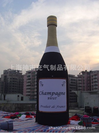 充气瓶子模型 充气拉罐 红酒瓶子PVC充气瓶子 广告充气瓶子