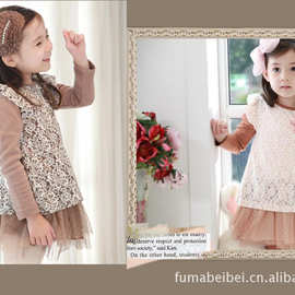 2021韩版外贸童装秋装新款童裙时尚公主裙