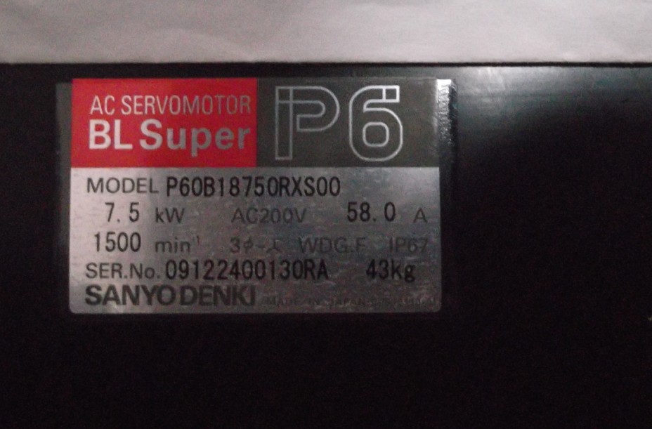 日本三洋伺服电机SANYODENKI钢厂高炉专用P60B18750RXS00特价销售