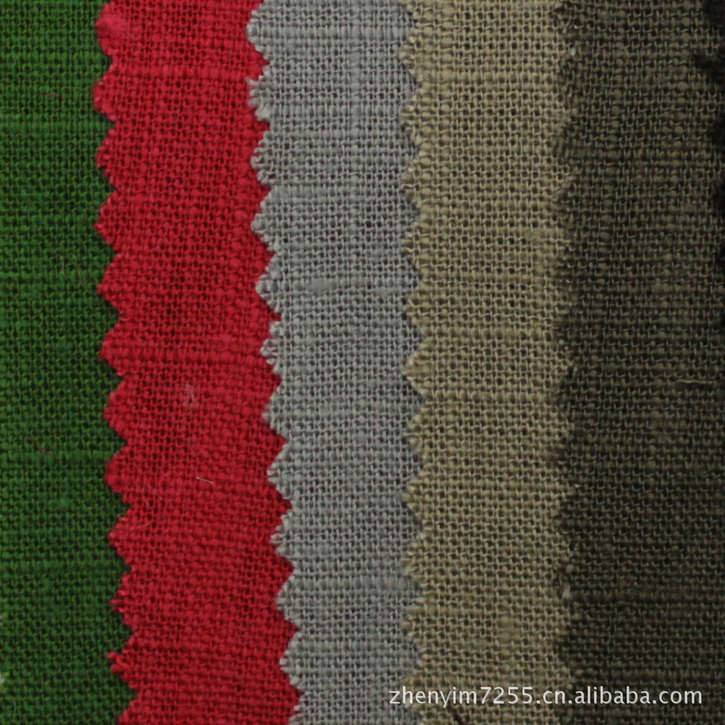 M-189  现货服装家纺用布人棉麻混纺平纹竹节面料 棉麻混纺