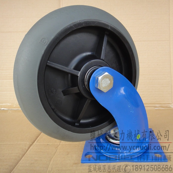 台湾得胜重型W全效轮8寸静音轻便高弹性万向脚轮工业活动万向轮