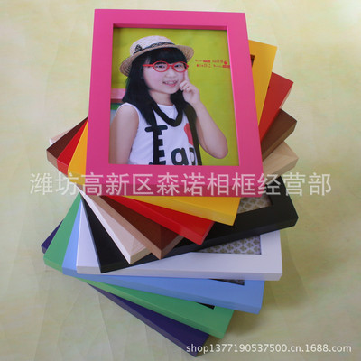 加厚现代实木相框画框照片墙6710寸A4证书框摆台挂墙木框工厂批发|ms