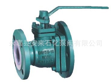 手动衬四氟球阀Q41F46-16C铸钢衬氟球阀 衬F46法兰球阀