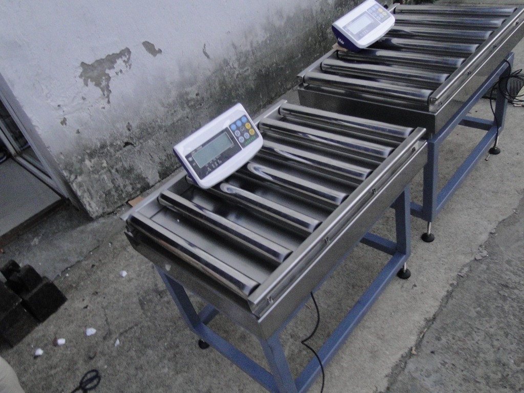 上海自动输送机，1T产品输送电子秤，滚轴秤输送带价格
