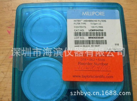 MILLIPORE密理博LCWP04700 直径47MM 10UM溶剂过滤膜有机系滤膜