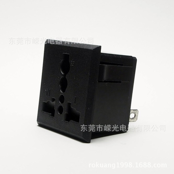 SS-901 带保护门 暗装面板 机柜电源插座 卡扣式卡位式插座焊接