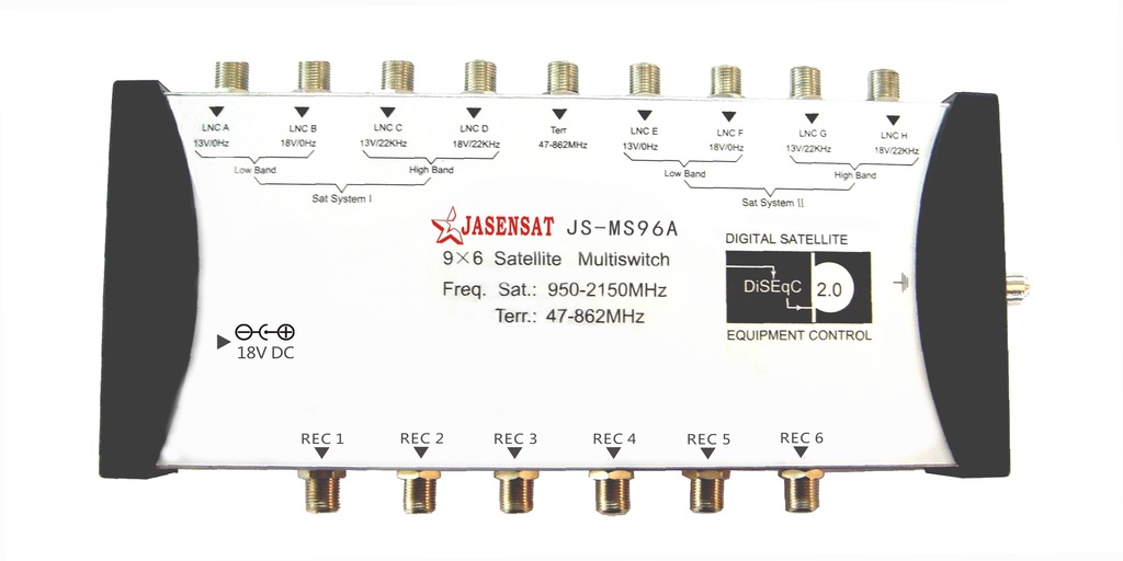 9*6 Satellite Multiswitch电视信号多路开关九进六出JS-MS96A