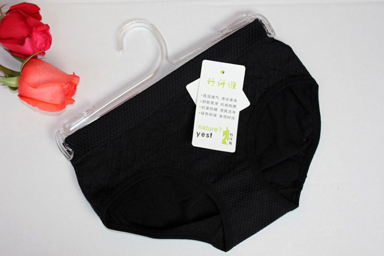 女士内裤 热销竹纤维塑身中腰美体无缝纯色三角裤 厂家现货直销