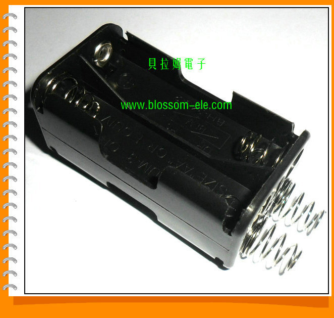 五号四节双弹簧电池盒，5号4节双弹簧电池盒，5号电池盒 电池盒