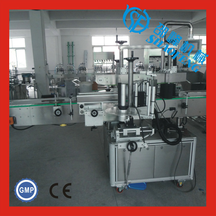 洗衣液双面贴标机 洗发水贴标机 圆瓶双面贴标机