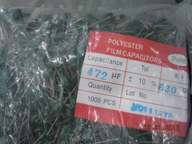 涤纶电容 472UF 10% 630V