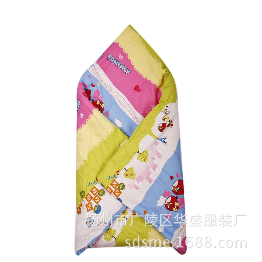 秋冬全棉抱被 新生兒棉花可拆洗嬰兒包被 保暖棉被抱毯