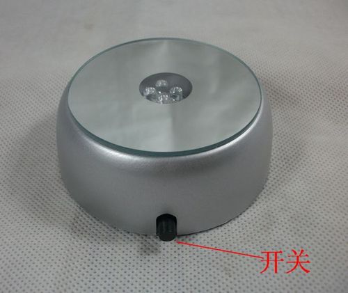 Wholesale luminous 4LED lamp holder 7CM crystal round cocktail base craft ornaments accessories supply