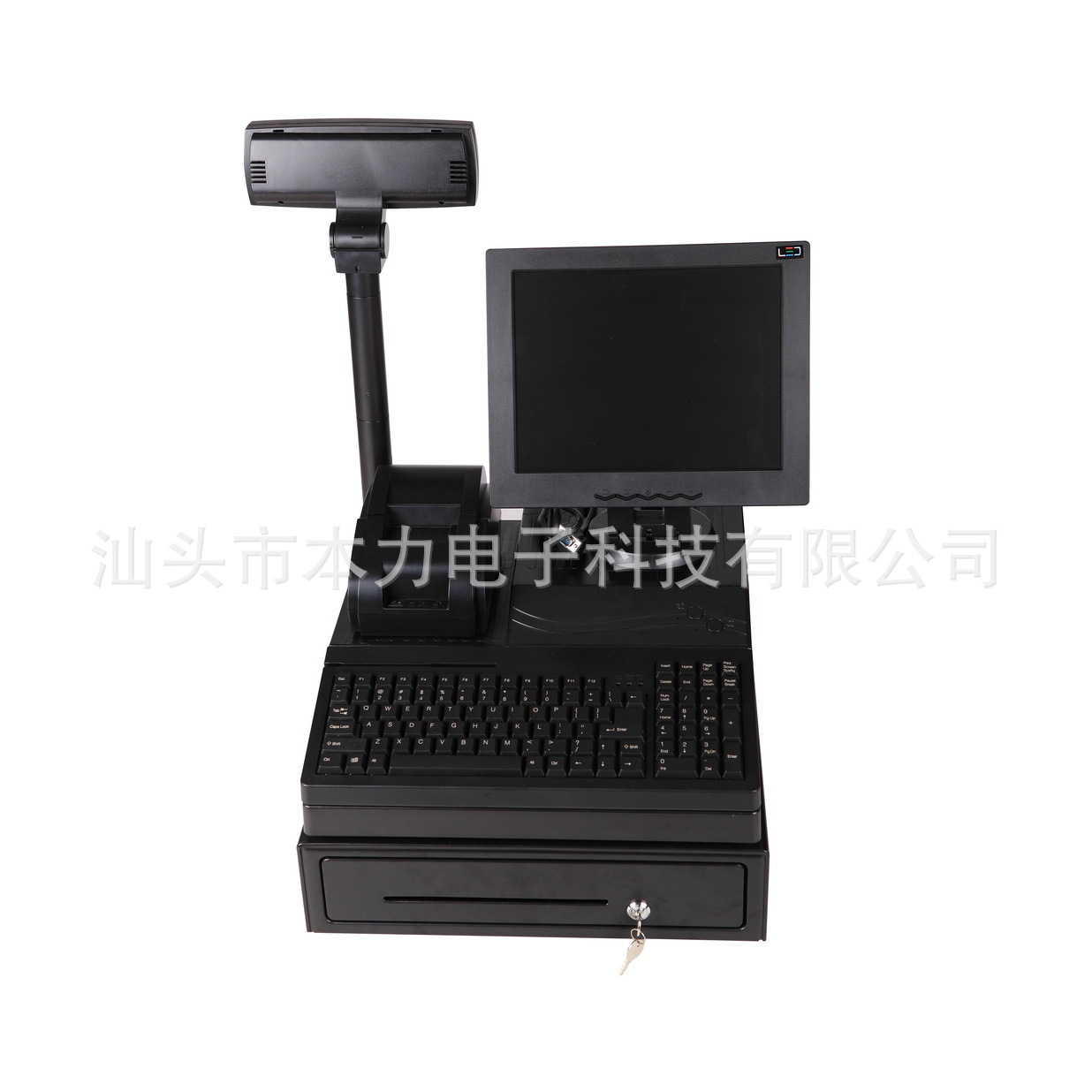 普通收款机 高端配置 配扫描钱箱票据打印 配正版收银软件