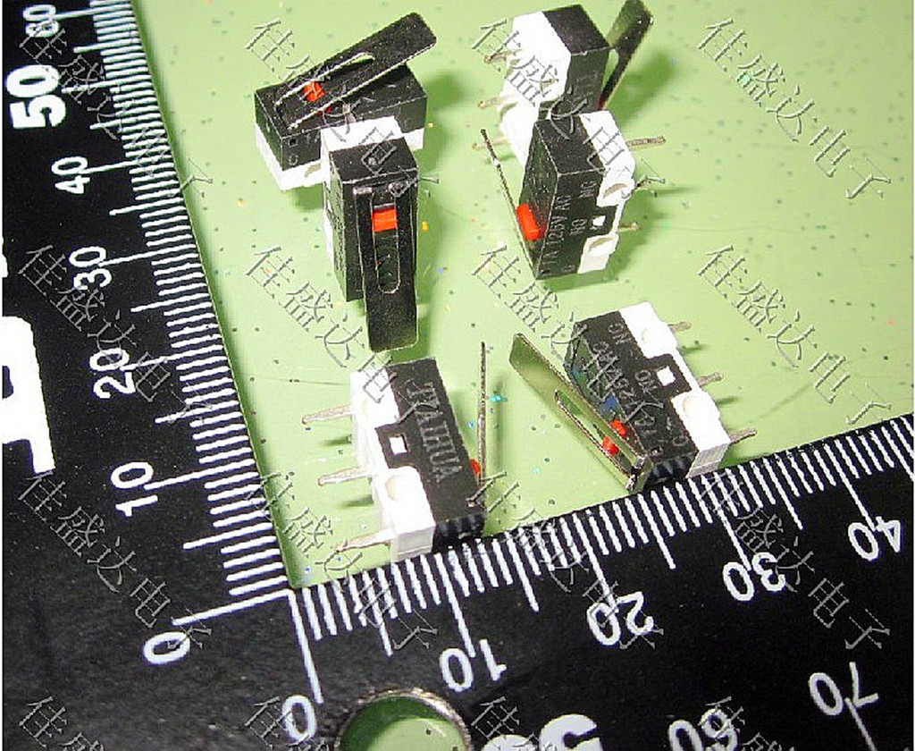 鼠标开关按键 三脚 带柄 轻触开关 微动开关 3A/125V/AC