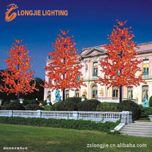3744灯 高4米 LED枫叶树灯、LED锥形红枫树、景观枫叶树