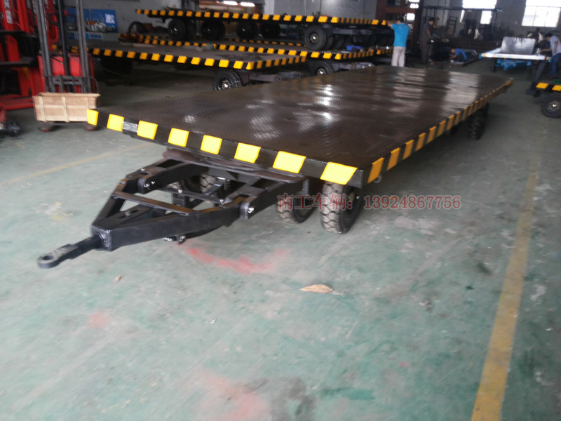 厂家直销带减震平板车拖车 牵引拖车 平板拖挂车 15T平板拖车