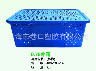供应9斤加厚塑料外包装筐杨梅包装筐