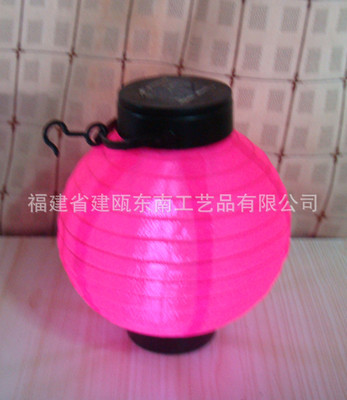 diameter 15cm 6 inch round Pink Energy saving Green belt solar energy Cloth lanterns