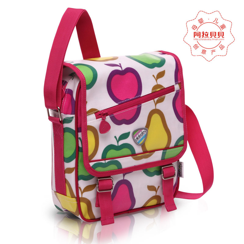 alababy男女孩圣诞礼物 小学生儿童单肩斜挎书包 可爱卡通补习包|ms