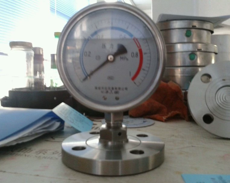 Мембранный ударопрочный манометр Манометр из нержавеющей стали резьбовой монтаж фланца соединительный мембранный манометр