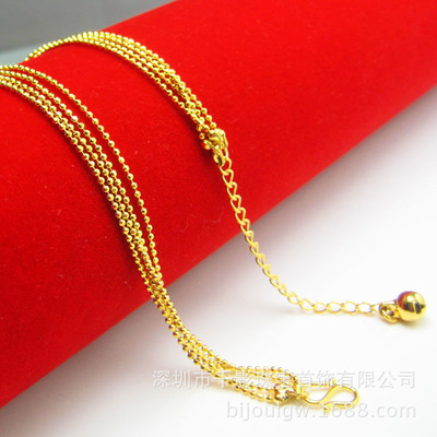Chikage Jewelry High imitation 24K Gold gold 999 Anklet Transfer bead Bracelet bride Wedding Jewelry
