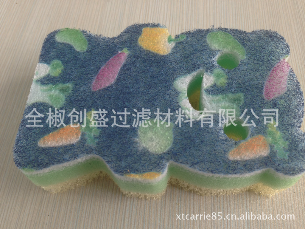供应印花百洁布复合海绵